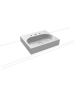Kaldewei Centro Kaldewei Centro 903006033199 3057, 60x50x12cm, manhattan pearl effect, without overflow, 3 tap holes