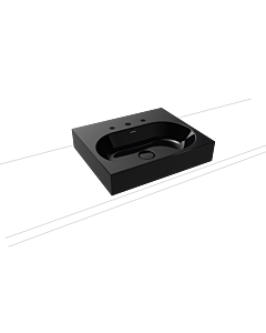 Kaldewei Centro Kaldewei Centro 903006033701 3057, 60x50x12cm, black pearl effect, without overflow, 3 tap holes