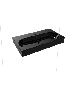 Kaldewei Centro lavabo mural 903506013701 3062, 90x50x12cm, effet perlé noir, sans trop-plein, 1 trou pour robinet