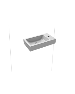 Kaldewei Cono hand washbasin 908006013199 55x30cm, without overflow, 1 cock hole right, manhattan pearl effect