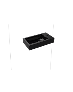 Kaldewei Cono hand washbasin 908006013701 55x30cm, without overflow, 1 cock hole right, black pearl effect