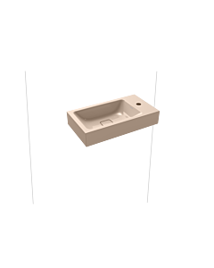 Kaldewei Cono Handwaschbecken 908006013030 55x30cm, ohne Überlauf, 1 Hahnloch rechts, bahamabeige Perl-Effekt
