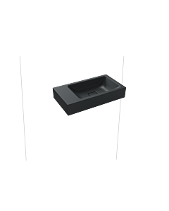 Kaldewei Cono lave-mains 908006013715 55x30cm, sans trop-plein, 1 trou à droite , effet cataniagrey mat nacré