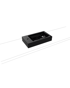Kaldewei Cono hand washbasin 908106013701 55x30cm, without overflow, 1 tap hole left / right, black pearl effect