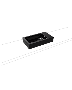 Kaldewei Cono hand washbasin 908106003701 55x30cm, without overflow, without tap hole, black pearl effect