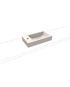Kaldewei Cono lave-mains 908106013231 55x30cm, sans trop-plein, 1 trou de robinet à gauche / droite, effet pergamon nacré