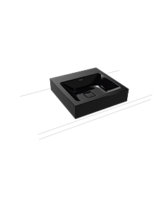 Kaldewei Cono washbasin 908406003701 50x50cm, without overflow, without tap hole, black pearl effect