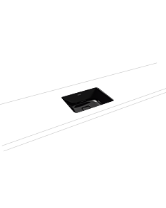 Kaldewei Cono Unterbau-Waschtisch 908506003701 47x38,1cm, schwarz Perl-Effekt, ohne Überlauf, ohne Hahnloch