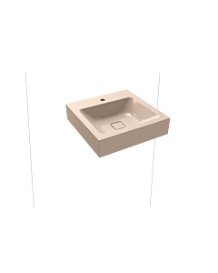 Kaldewei Cono vanité murale 908606013030 bahamabeige effet perlant, 50x50cm, sans trop-plein, 1 trou pour robinet
