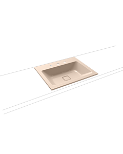 Kaldewei Cono built-in washbasin 901606033030 3080, 60x50cm, bahamabeige pearl effect, without overflow, 3 tap holes