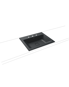 Kaldewei Cono built-in washbasin 901606013715 3080, 60x50cm, cataniagrey matt pearl effect, without overflow, 1 tap hole