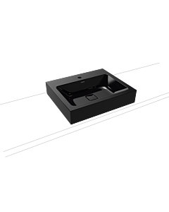 Kaldewei Cono washbasin 902106013701 3085, 60x50x12cm, black pearl effect, without overflow, 1 tap hole