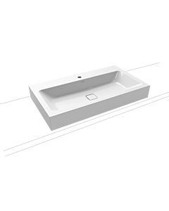 Kaldewei Cono Aufsatzwaschtisch 902206013001 3086, 90x50x12cm, weiss Perl-Effekt, 1 Hahnloch