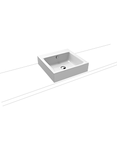 Kaldewei Puro countertop washbasin 900606003001 3156, 46x46x12cm, white pearl effect, without tap hole