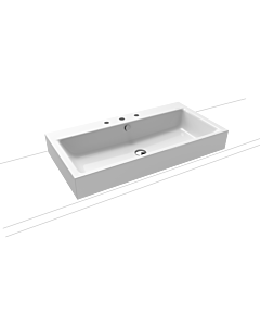 Kaldewei Puro countertop washbasin 900806033001 3158, 90x46x12cm, white pearl effect, 3 tap holes