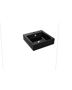 Kaldewei Puro wall-mounted washbasin 901306013701 3163, 46x46cm, black pearl effect, with overflow, with tap hole