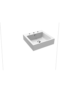 Kaldewei Puro Wandwaschtisch 901306033001 3163, 46x46x12cm, weiss Perl-Effekt, 3 Hahnlöcher