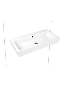 Kaldewei Puro wall-mounted vanity unit 901506013715 3165, 90x46cm, cataniagrey matt pearl effect, with overflow, with tap hole