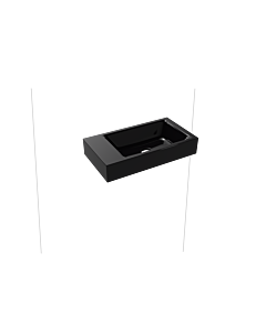 Kaldewei Puro bassin Vanity 906 906 003 701 sans trop - plein, sans trou de coulée, effet perle noire, 55x30x1,0cm
