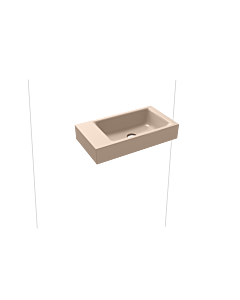 Kaldewei Puro lavabo encastrable 906906003030 sans trop-plein, sans trou pour robinetterie, effet perlant bahamabeige, 55x30x1,0cm