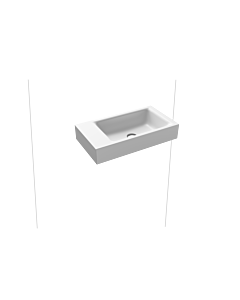 Kaldewei Puro washbasin 906906003711 without overflow, without tap hole, matt alpine Weis Perl effect, 55x30x1,0cm