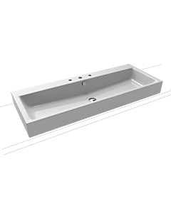 Kaldewei Puro washbasin 907006033199 120x46x12cm, with overflow, 3 tap holes, manhattan pearl effect