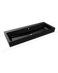 Kaldewei Puro bassin tour 907 006 003 701 120x46x12cm, avec trop - plein, sans trou de coulée, effet perle noire