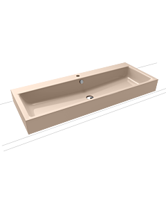 Kaldewei Puro washbasin 907006013030 120x46x12cm, with overflow, with tap hole, bahamabeige pearl effect