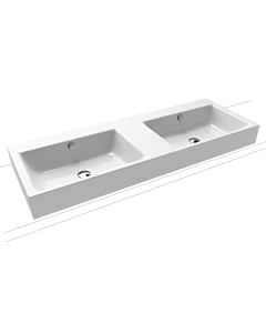 Kaldewei Puro double washbasin 907206003001 130x46x12cm, with overflow, without tap hole, white pearl effect