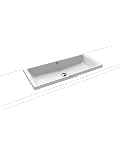 Kaldewei Puro Aufsatzwaschtisch 909006003001 3174, 90x38,5cm, weiß Perl-Effekt, mit Überlauf, ohne Hahnloch