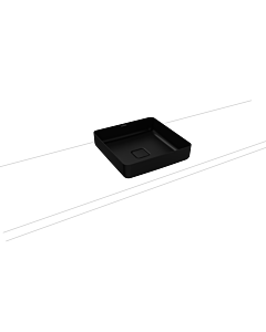 Kaldewei Miena vasque 909506003676 3184, 40 x 40 cm, noir mat 100, sans trop-plein, sans trou pour robinetterie, insonorisation