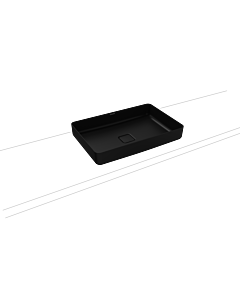 Kaldewei Miena washbasin bowl 909606003667 3185, 58 x 38 cm, cool gray 90, without overflow, without tap hole, sound insulation