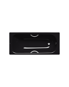Kaldewei Saniform plus bain d&#39;étoile 133334013701 160x75cm, effet perle antidérapant, noir