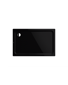 Kaldewei Superplan Classic xxl Duschwanne 432930003701 90x140x4,3cm, Antislip Perl-Effekt, schwarz