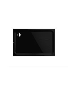 Kaldewei Superplan Classic xxl Duschwanne 432930023701 90x140x4,3cm, Vollantislip Perl-Effekt, schwarz