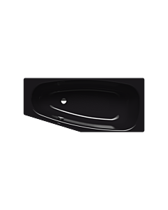 Kaldewei Mini Badewanne links 225234010701 157x70/47,5cm, Vollantislip, schwarz