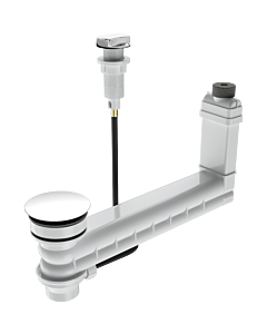 Kaldewei Clou waste / overflow valve 905500000231 pergamon, round lid, chrome knob