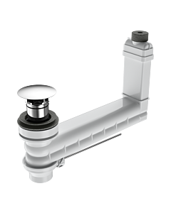 Kaldewei Clou waste / overflow valve 906600000999 round, chrome-plated cover, for eccentric actuation