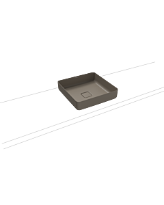 Kaldewei Miena vasque 909506003671 3184, 40 x 40 cm, gris chaud 60, sans trop-plein, sans trou pour robinetterie, insonorisation