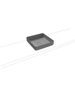 Kaldewei Miena vasque 909506003663 3184, 40 x 40 cm, cool grey 30, sans trop-plein, sans trou pour robinetterie, insonorisation