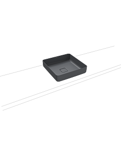 Kaldewei Miena vasque 909506003665 3184, 40 x 40 cm, cool grey 70, sans trop-plein, sans trou pour robinetterie, insonorisation