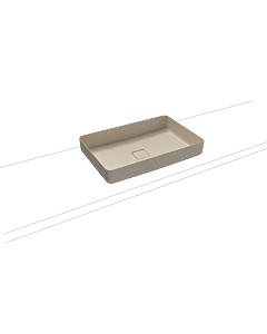 Kaldewei lavabo Miena Mod.3185NP 909606913661 580x380mm, beige chaud, effet perlant , sans trop-plein