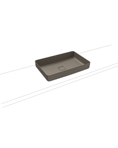 Kaldewei Miena washbasin bowl 909606003671 3185, 58 x 38 cm, warm gray 60, without overflow, without tap hole, sound insulation