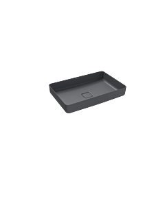 Kaldewei Miena vasque 909606003665 3185, 58 x 38 cm, cool grey 70, sans trop-plein, sans trou pour robinetterie, insonorisation