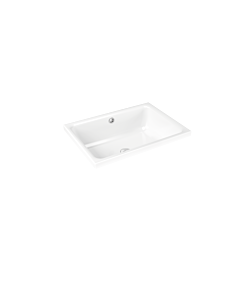 Kaldewei Cayono Aufsatz-Waschtisch 913606000001 weiß, 58x41,5cm, mit Überlauf, Hahnloch