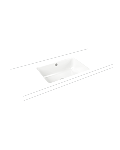 Kaldewei Cayono vasque sous plan 913706003001 59,6x42,6cm, avec trop-plein, insonorisant, blanc effet perlant
