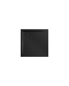Kaldewei Superplan receveur de douche 383148040676 80x80x2,5cm, avec support, noir mat100