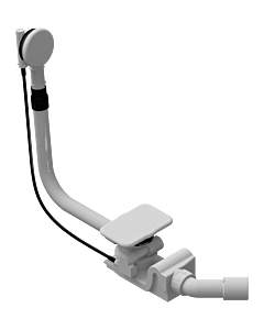 Kaldewei vidage / trop-plein asymétrique duo 687772040711 blanc alpin mat, spécial, pour baignoire