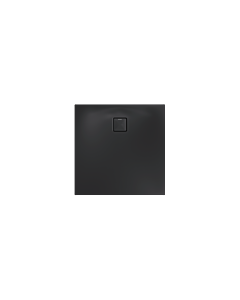 Kaldewei ALUVIA shower tray 325311111676, slip-resistant, drain hole Ø 90 mm, 90 x 90 x 20 cm, matt black, 100