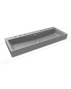 Kaldewei Puro washbasin 907006053030 120x46x12cm, with overflow, 2x3 tap holes, bahamabeige pearl effect